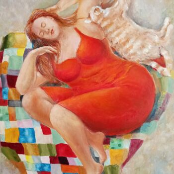 Painting titled ""Summer Dreams"" by Olga Vedyagina, Original Artwork, Oil