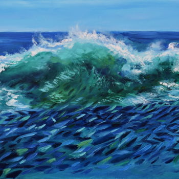 绘画 标题为“Waves” 由Olga Nikitina, 原创艺术品, 油