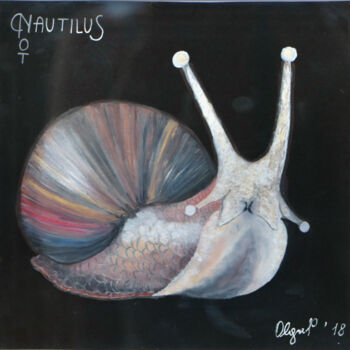 Dibujo titulada "Nautilus: the cousin" por Olga Petrova, Obra de arte original, Pastel