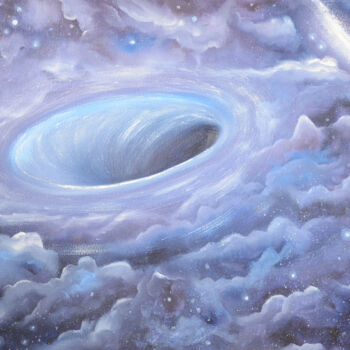 Painting titled "SPACE RHAPSODY 3" by Olha Karavayeva, Original Artwork, Oil