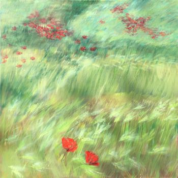 Pintura intitulada "Summer Wind, from t…" por Olha Kizub, Obras de arte originais, Óleo