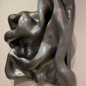 Escultura titulada "Alpha Waves" por Olita Art, Obra de arte original, Madera Montado en Aluminio