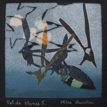 「Vol de sternes 5」というタイトルの製版 Olivia Quintinによって, オリジナルのアートワーク, 彫刻