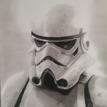 Desenho intitulada "Stormtrooper de Sta…" por Olivier Valèry, Obras de arte originais, Pastel