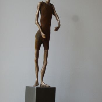 Скульптура под названием "OsCar " rouille", b…" - Olivier Chalmin, Подлинное произведение искусства, Металлы