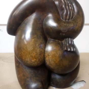 Sculpture titled "Itäh" by Olivier Martin, Original Artwork, Bronze