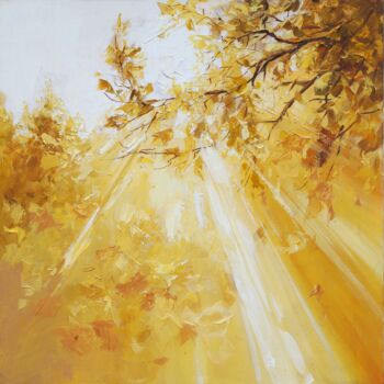 Peinture intitulée "Sunny day" par Olya Lioness, Œuvre d'art originale, Huile Monté sur Châssis en bois