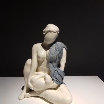 Escultura intitulada "Mère à l enfant" por Olympe, Obras de arte originais