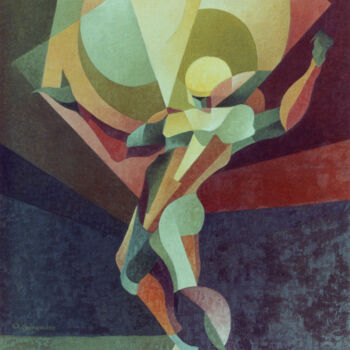 Pittura intitolato "Atleta" da Omar Sorriente, Opera d'arte originale, Olio