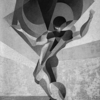 Prenten & gravures getiteld "El Atleta III" door Omar Sorriente, Origineel Kunstwerk, Digitale afdruk
