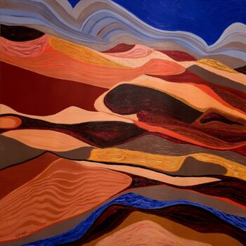 Malarstwo zatytułowany „The Desert 01” autorstwa Omar Yousef Alrashed, Oryginalna praca, Akryl