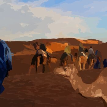 Arts numériques intitulée "Desert trip" par Omi Sid, Œuvre d'art originale, Photo montage
