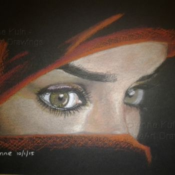 Painting titled "no-13-red-veil-onea…" by Oneart Drawings, Original Artwork