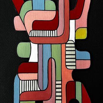 Картина под названием "Abstractif 7" - Onurb Napeihcs, Подлинное произведение искусства, Акрил Установлен на Другая жесткая…