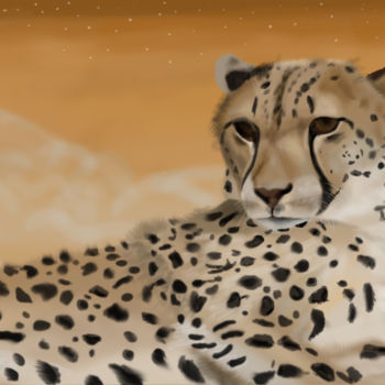 Digital Arts με τίτλο "Le Cheetah" από Pandora, Αυθεντικά έργα τέχνης, 2D ψηφιακή εργασία