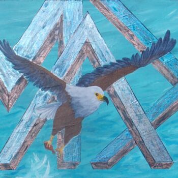 Painting titled "Il est libre ?" by O.M.A., Original Artwork, Acrylic