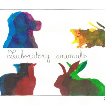 Painting titled "Laboratory animals" by O.M.A., Original Artwork, Acrylic