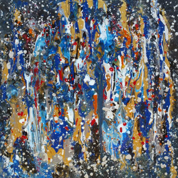 Malarstwo zatytułowany „Cosmic Blizzard | 2…” autorstwa Alexandra Romano, Oryginalna praca, Akryl