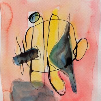 Painting titled "2022.213" by Oscar Boffy, Original Artwork, Watercolor