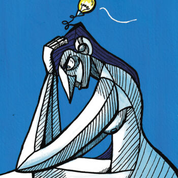 "À fleur d'idée" başlıklı Tablo Oscar Latargez (OSKART) tarafından, Orijinal sanat, Akrilik