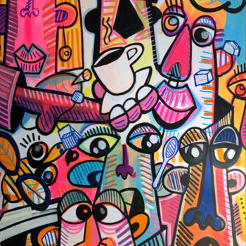Pintura titulada "Les Trumpis artiste…" por Osso Denis, Obra de arte original, Acrílico