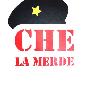 「CHE la merde (Red)」というタイトルの絵画 Otistによって, オリジナルのアートワーク, スプレー式塗料