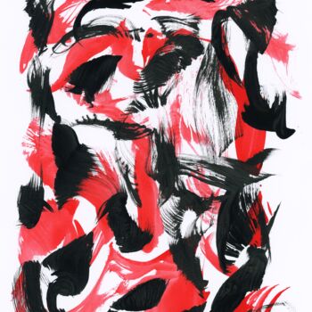 "Red & Black Edition…" başlıklı Tablo Otto Frühwach tarafından, Orijinal sanat, Mürekkep