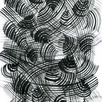 Pintura titulada "Circling Thoughts -…" por Otto Frühwach, Obra de arte original, Tinta