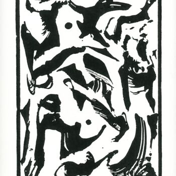 Printmaking titled "Original Holzschnit…" by Otto Frühwach, Original Artwork, Xylography