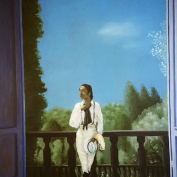 Schilderij getiteld "Raphael Waiting" door Bradley Owen, Origineel Kunstwerk