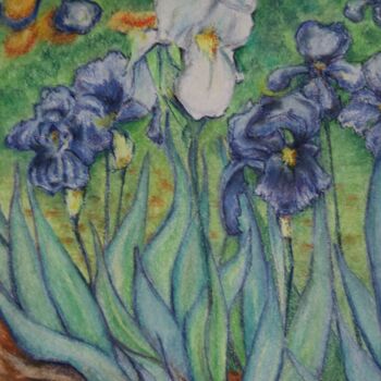제목이 "Irises 1"인 그림 Oxana Kondratenko로, 원작, 파스텔