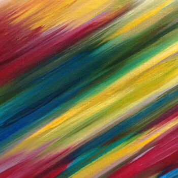 Schilderij getiteld "Color Splash Expres…" door P. Lee, Origineel Kunstwerk, Olie Gemonteerd op artwork_cat.