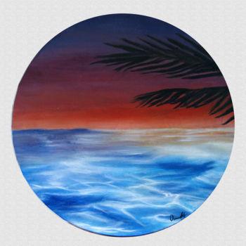 Pintura titulada "Sunset in California" por Polina Osipchuk, Obra de arte original, Acrílico Montado en Bastidor de camilla…