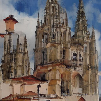Цифровое искусство под названием "Catedral de Burgos" - Paco Fuente, Подлинное произведение искусства, Фотомонтаж