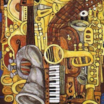 Картина под названием "Serie de instrument…" - Paco Melendez, Подлинное произведение искусства