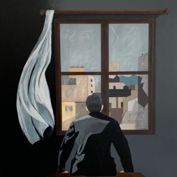 Peinture intitulée "Par la vitre brisée" par Paddy, Œuvre d'art originale, Acrylique Monté sur Châssis en bois
