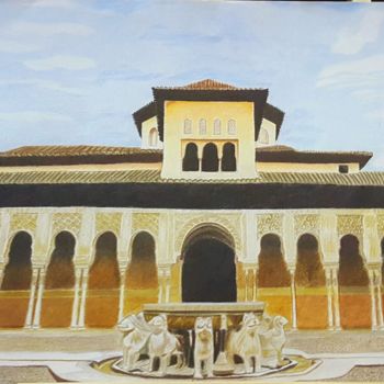 Pintura intitulada "Alhambra Palace" por Noor M.A, Obras de arte originais, Lápis