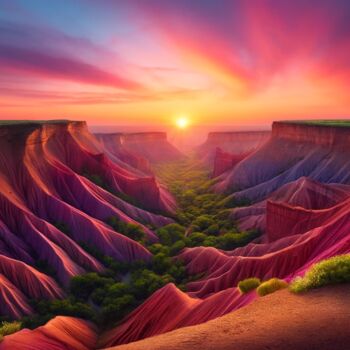 Malerei mit dem Titel "Canyon Dreamscape" von Paisley Marten, Original-Kunstwerk, Acryl