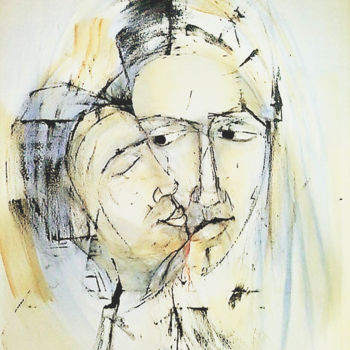 Malerei mit dem Titel "" LE BAISER DE JUDA…" von Palômba, Original-Kunstwerk, Acryl