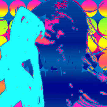 Arte digital titulada "Disco Lights" por Panna Jain, Obra de arte original, Trabajo Digital 2D