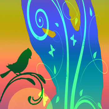 Arte digital titulada "Little Bird" por Panna Jain, Obra de arte original, Trabajo Digital 2D