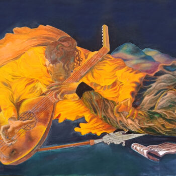 Malarstwo zatytułowany „ARTEMISIA” autorstwa Paola Imposimato, Oryginalna praca, Akryl Zamontowany na Drewniana rama noszy