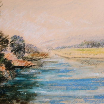 Peinture intitulée "fiume" par Paolo Archilei, Œuvre d'art originale, Pastel