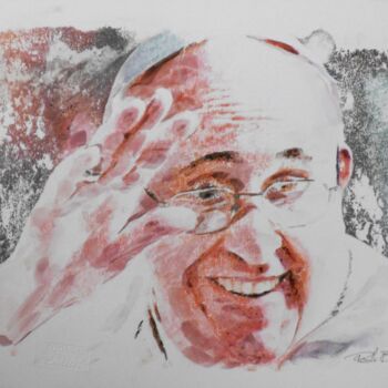 绘画 标题为“Papa Francesco 3” 由Paolo Benedetti, 原创艺术品