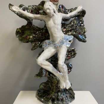 Escultura titulada "Crocefisso informale" por Paolo Camporese, Obra de arte original, Cerámica