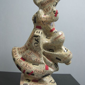 Скульптура под названием "Beffe gastronomiche" - Paolo Camporese, Подлинное произведение искусства, Терракота