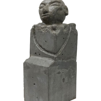 Sculpture intitulée "DOLO BRUTALIST HEAD" par Paolo Castagna (Brutalist Design), Œuvre d'art originale, Ciment