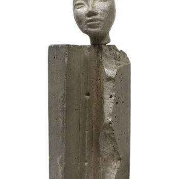 Sculpture intitulée "MUNK BRUTALIST HEAD" par Paolo Castagna (Brutalist Design), Œuvre d'art originale, Ciment