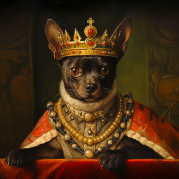 Digitale Kunst mit dem Titel "His Royal Highness…" von Paolo Chiuchiolo, Original-Kunstwerk, KI-generiertes Bild