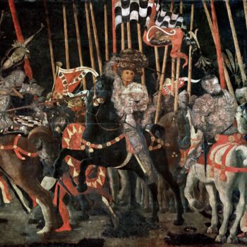 Peinture intitulée "L'attaque décisive…" par Paolo Uccello, Œuvre d'art originale, Tempera
